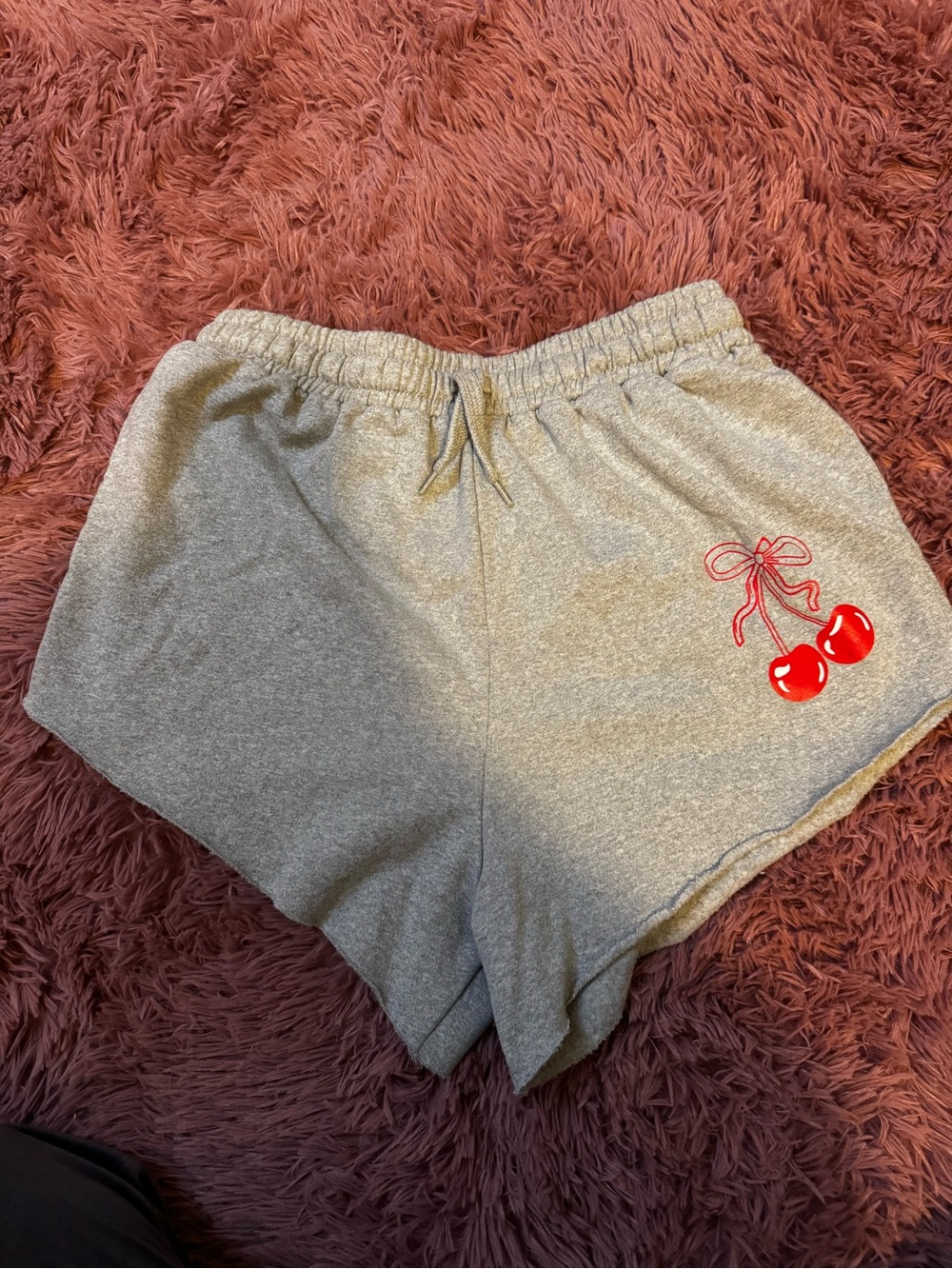 Gray Cherry Graphic Women’s Lounge Shorts